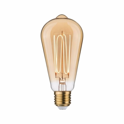 Paulmann Rustic Shine Standard 230V LED Kolben E27 Filament in I-Form  300lm 4,2W 1800K dimmbar Gold