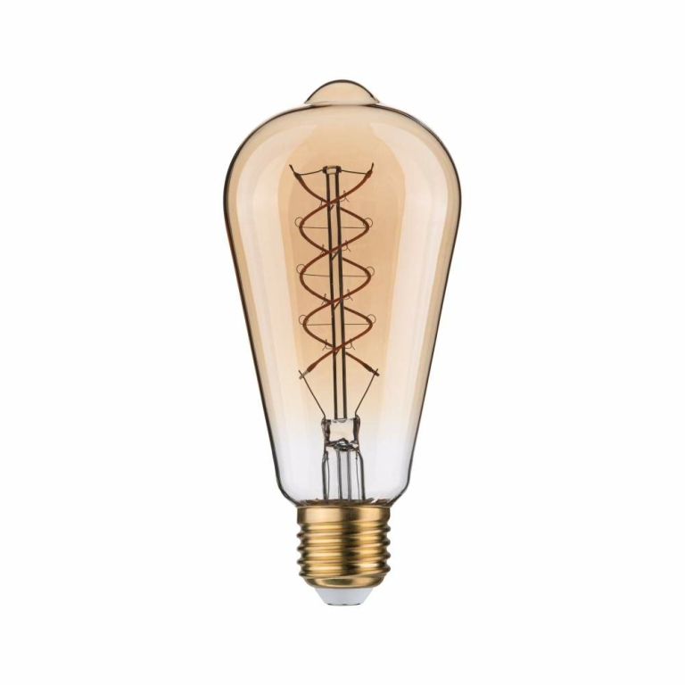 Paulmann Rustic Shine Standard 230V LED Kolben E27 Filament in S-Form  300lm 4,2W 1800K dimmbar Gold