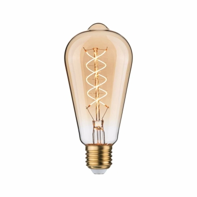 Paulmann Rustic Shine Standard 230V LED Kolben E27 Filament in S-Form  300lm 4,2W 1800K dimmbar Gold