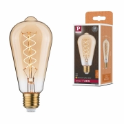Rustic Shine Standard 230V LED Kolben E27 Filament in S-Form  300lm 4,2W 1800K dimmbar Gold