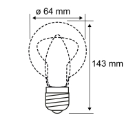 Rustic Shine Standard 230V LED Kolben E27 Filament in S-Form  170lm 4,2W 1800K dimmbar Rauchglas