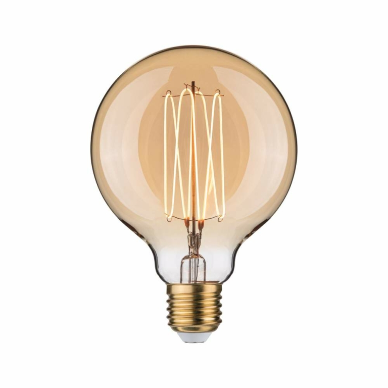 Paulmann Rustic Shine Standard 230V LED Globe E27 Filament in I-Form  300lm 4,2W 1800K dimmbar Gold