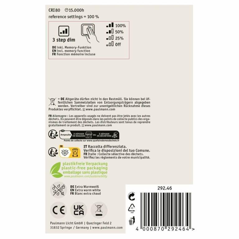 Paulmann Rustic Shine Standard 230V LED Globe E27 Filament in S-Form  300lm 4,2W 1800K dimmbar Gold