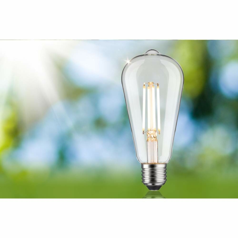 Paulmann Eco-Line Filament 230V LED Kolben ST64 E27   806lm 4,3W 3000K dimmbar Klar