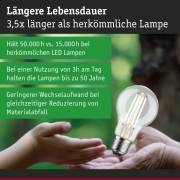 Eco-Line Filament 230V LED Birne E27 Einzelleuchte  806lm 4,3W 4000K dimmbar Klar