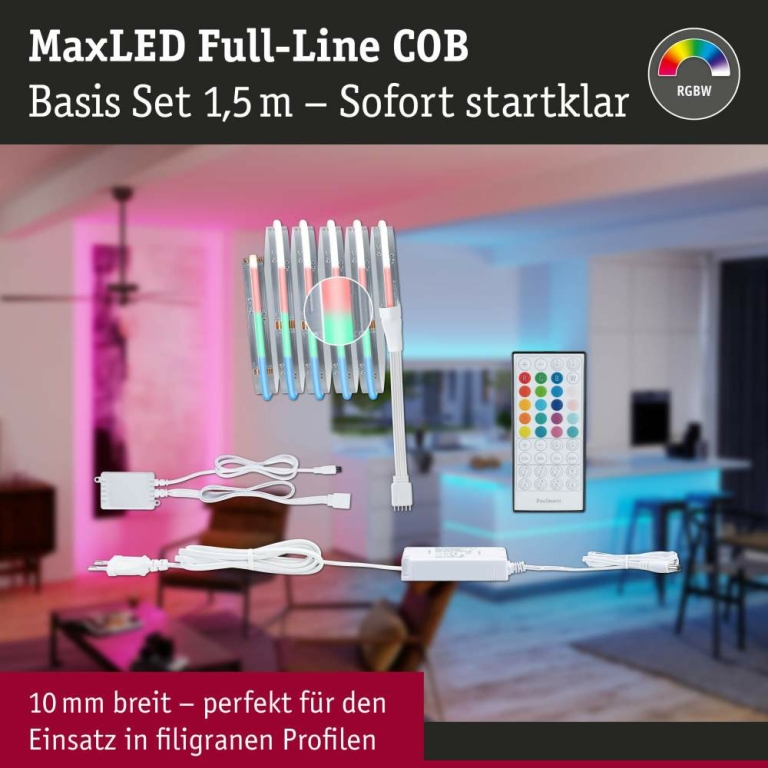 Paulmann MaxLED 500 LED Strip RGBW   1,5m   10W 530lm/m 896 LEDs/m RGBW+ 24VA