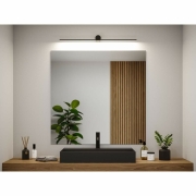 LED Spiegelleuchte Sava  IP44  3000K 500lm 230V 7,5W  Schwarz matt
