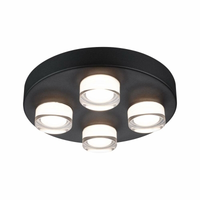 Paulmann Selection Bathroom Wand-/Deckenleuchte Kame IP44  3000K 4x2000lm 230V 4x4,2W  Signalschwarz