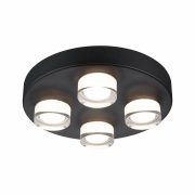 Selection Bathroom Wand-/Deckenleuchte Kame IP44  3000K 4x2000lm 230V 4x4,2W  Signalschwarz