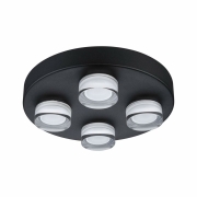 Selection Bathroom Wand-/Deckenleuchte Kame IP44  3000K 4x2000lm 230V 4x4,2W  Signalschwarz