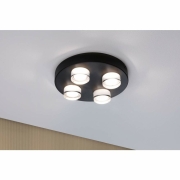 Selection Bathroom Wand-/Deckenleuchte Kame IP44  3000K 4x2000lm 230V 4x4,2W  Signalschwarz