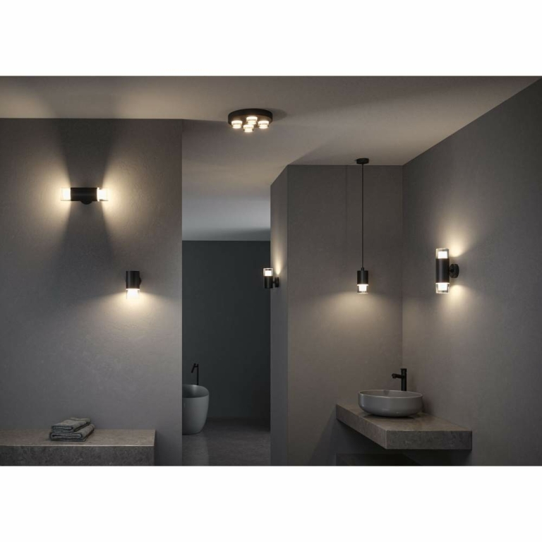 Paulmann Selection Bathroom Wand-/Deckenleuchte Kame IP44  3000K 320lm 230V 5W  Signalschwarz