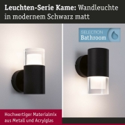 Selection Bathroom Wand-/Deckenleuchte Kame IP44  3000K 320lm 230V 5W  Signalschwarz