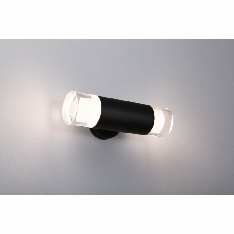 Paulmann Selection Bathroom Wand-/Deckenleuchte Kame IP44  3000K 2x460lm 230V 2x4W  Signalschwarz