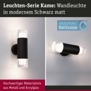 Selection Bathroom Wand-/Deckenleuchte Kame IP44  3000K 2x460lm 230V 2x4W  Signalschwarz