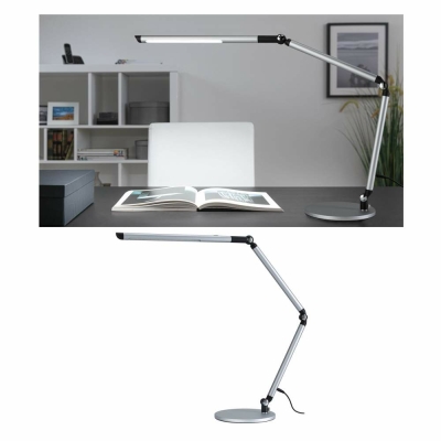 Paulmann LED Schreibtischleuchte 3-Step-Dim FlexBar  White Switch 700lm 9,5W Silber matt
