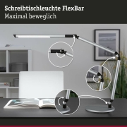 LED Schreibtischleuchte 3-Step-Dim FlexBar  White Switch 700lm 9,5W Silber matt