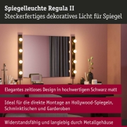 Spiegelleuchte Regula II   E14   230V max. 4x40W dimmbar Schwarz