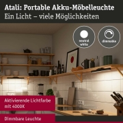 Mobile Möbelaufbauleuchte Atali 240lm 4000K Schwarz
