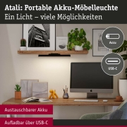 Mobile Möbelaufbauleuchte Atali 240lm 4000K Schwarz