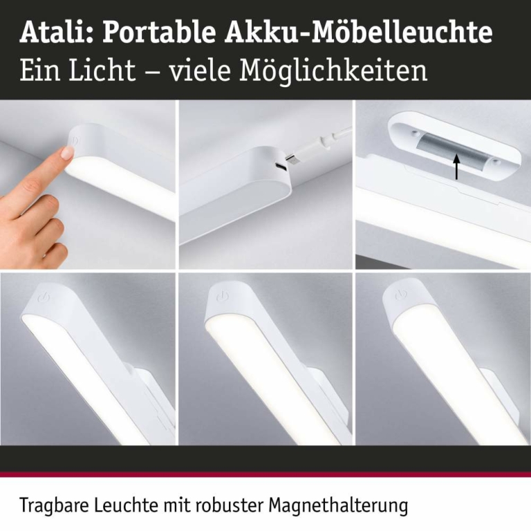 Paulmann Mobile Möbelaufbauleuchte Atali 240lm 4000K Weiß