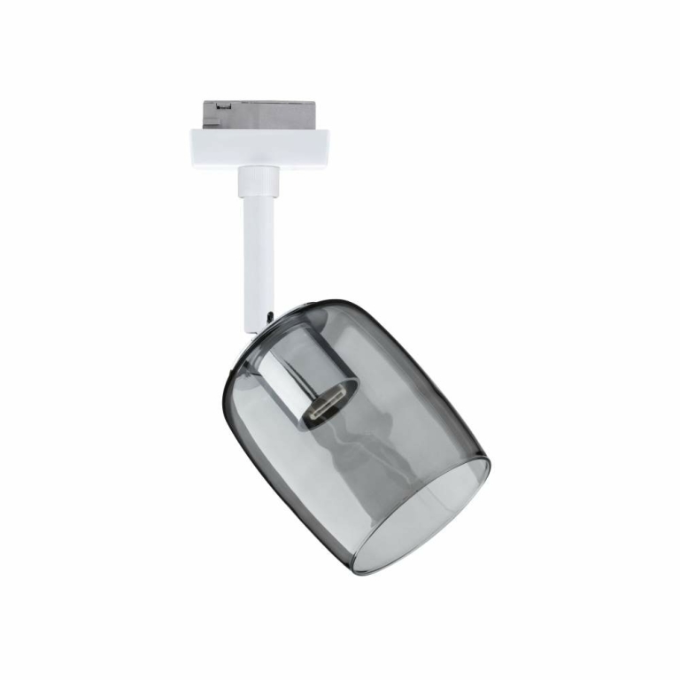 Paulmann URail Schienenspot Blossom  G9  max. 10W  dimmbar 230V Signalweiß Rauchglas