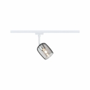 URail Schienenspot Blossom  G9  max. 10W  dimmbar 230V Signalweiß Rauchglas