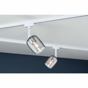 URail Schienenspot Blossom  G9  max. 10W  dimmbar 230V Signalweiß Rauchglas