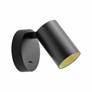 Can Tilt rund, 1x 7,5 W GU10, Schwarz
