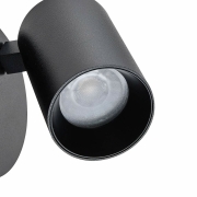 Can Tilt rund USB, 1x 7,5 W GU10, Schwarz