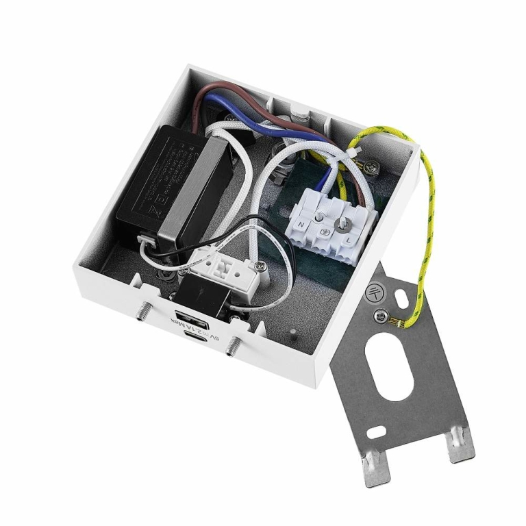 Deko-Light Can Tilt eckig USB, 1x 7,5 W GU10, Weiß