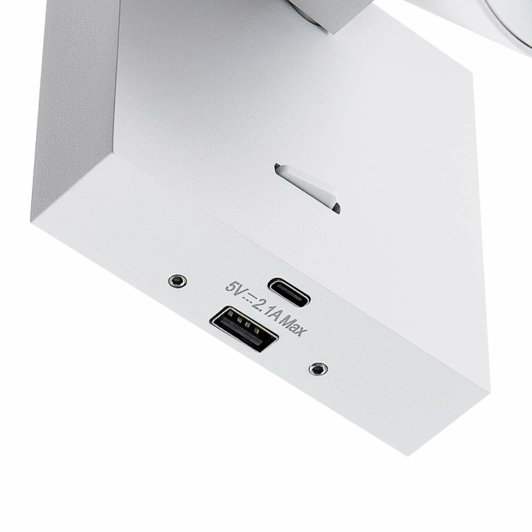 Deko-Light Can Tilt eckig USB, 1x 7,5 W GU10, Weiß