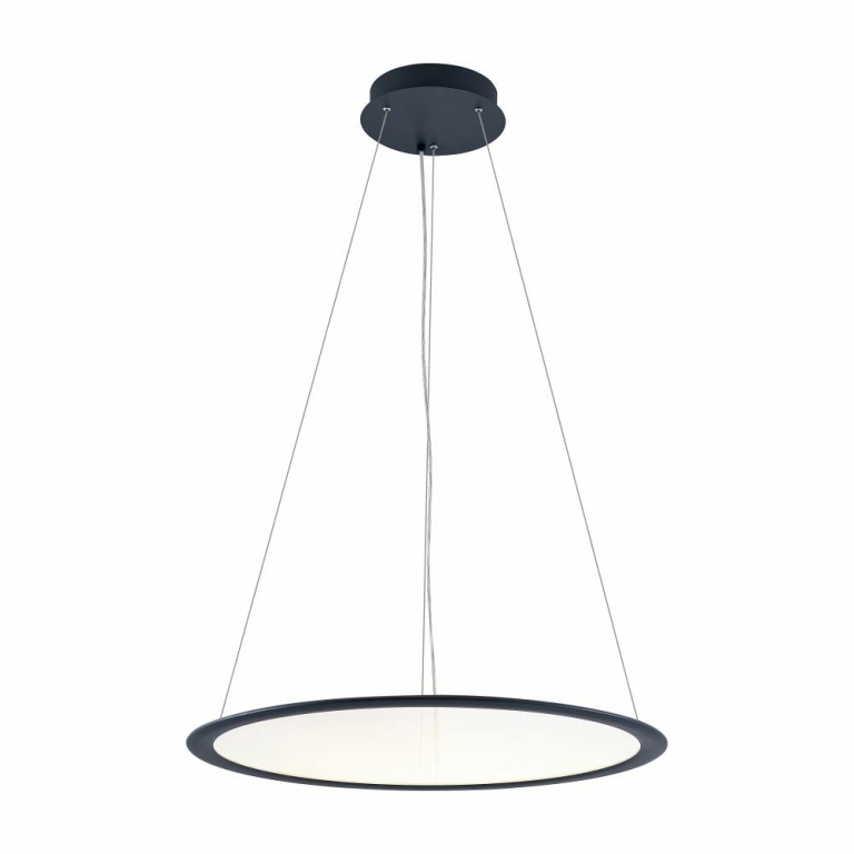 Deko-Light LED Panel, transparent rund, 50 W, DIM, 3000/3500/4000 K, Schwarz