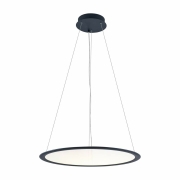 LED Panel, transparent rund, 50 W, DIM, 3000/3500/4000 K, Schwarz
