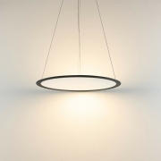 LED Panel, transparent rund, 50 W, DIM, 3000/3500/4000 K, Schwarz
