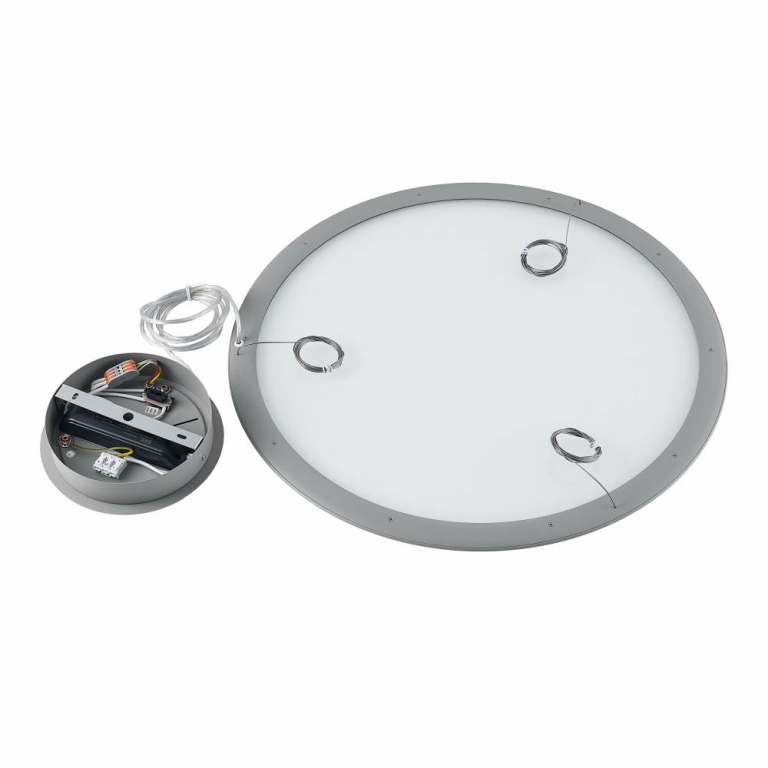 Deko-Light LED Panel, transparent rund, 50 W, DIM, 3000/3500/4000 K, Grau