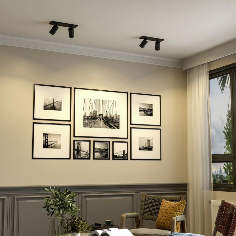 Deko-Light Can Tilt eckig, 2x 7,5 W GU10, Schwarz