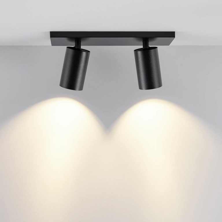 Deko-Light Can Tilt eckig, 2x 7,5 W GU10, Schwarz