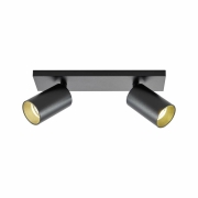 Can Tilt eckig, 2x 7,5 W GU10, Schwarz