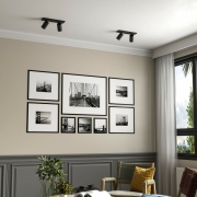Can Tilt eckig, 2x 7,5 W GU10, Schwarz