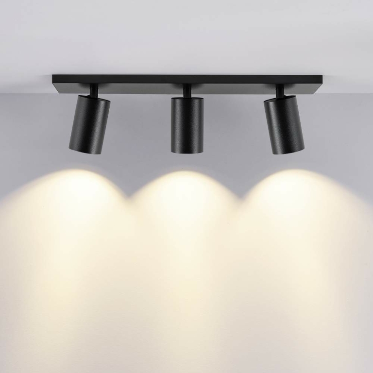 Deko-Light Can Tilt eckig, 3x 7,5 W GU10, Schwarz