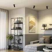 Can Tilt rund, 1x 7,5 W GU10, Schwarz