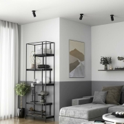 Can Tilt rund, 1x 7,5 W GU10, Schwarz