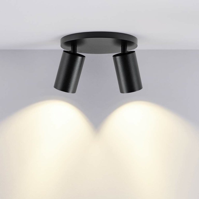 Deko-Light Can Tilt rund, 2x 7,5 W GU10, Schwarz