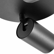 Can Tilt rund, 2x 7,5 W GU10, Schwarz