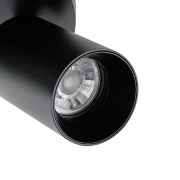 Can Tilt rund, 2x 7,5 W GU10, Schwarz