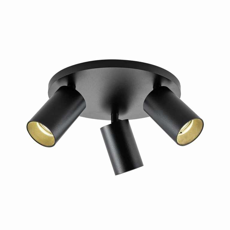 Deko-Light Can Tilt rund, 3x 7,5 W GU10, Schwarz