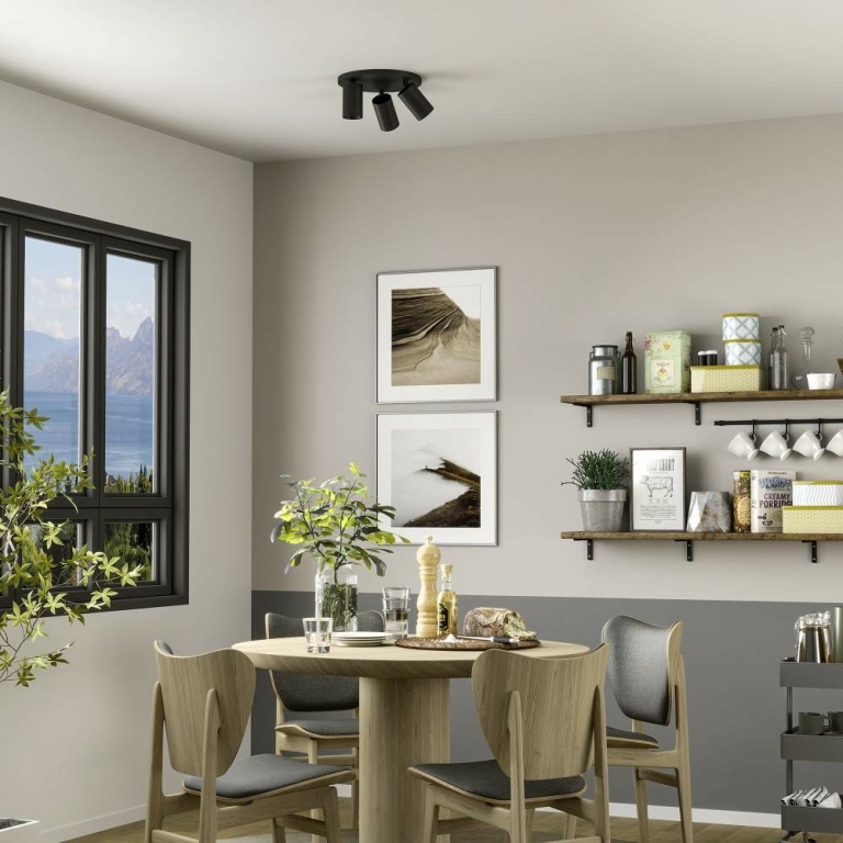 Deko-Light Can Tilt rund, 3x 7,5 W GU10, Schwarz