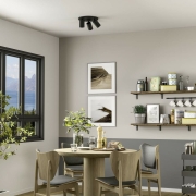 Can Tilt rund, 3x 7,5 W GU10, Schwarz