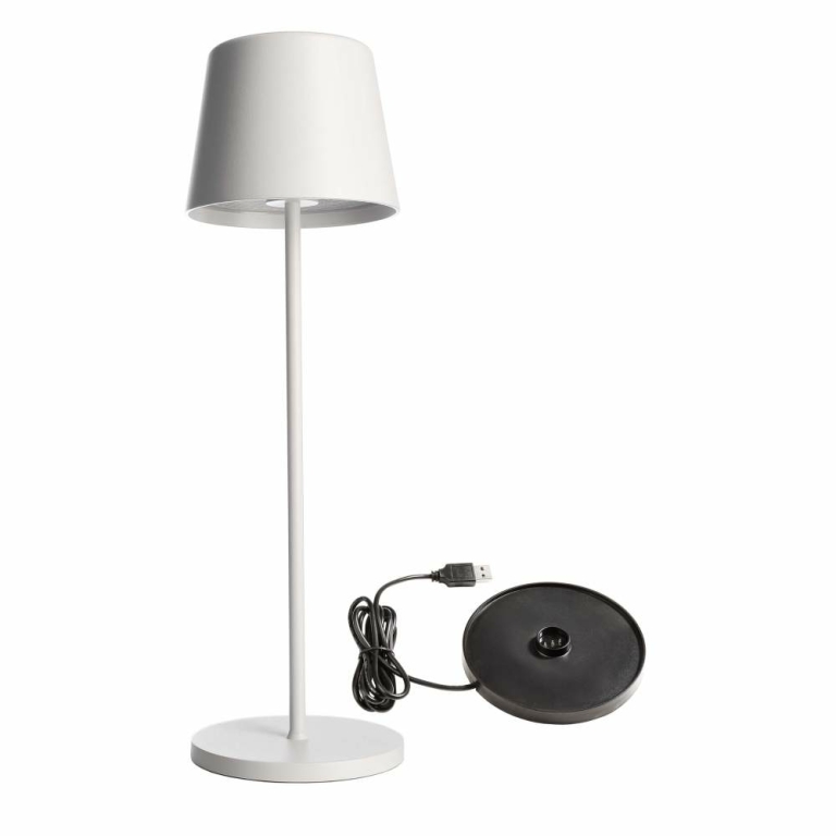 Deko-Light Set Canis Weiß + Ladesockel